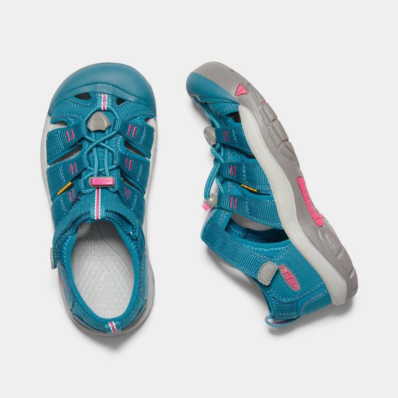 Sandalias Keen Newport H2 Para Niños Azules/Rosas Claro - Sandalias Keen Mexico (285436-UDV)